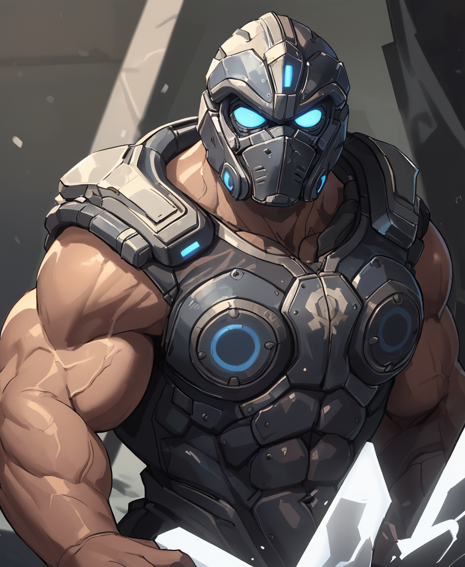 00932-135928202-1boy,  solo, face, (face focus_1.2), (face_1.2) , muscular body, pectoral,  clayton_carmine, male focus, helmet, glowing, glowin.png